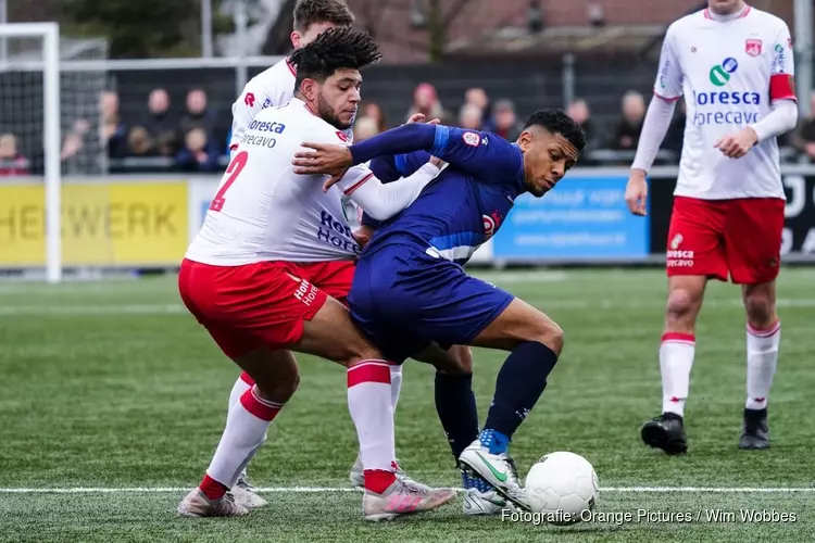 Noordwijk en Quick Boys geven elkaar niets toe in leuke derby