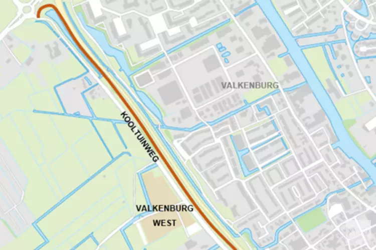 Aanleg bouwweg RijnlandRoute langs Kooltuinweg